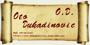 Oto Dukadinović vizit kartica